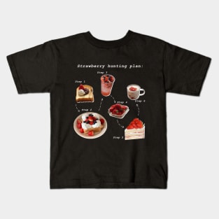 Strawberry Hunting Plan Kids T-Shirt